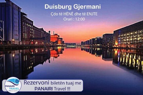 Bileta Autobusi nga Tirana per Duisburg Gjermani nga PANAIRI TRAVEL GJERMANI